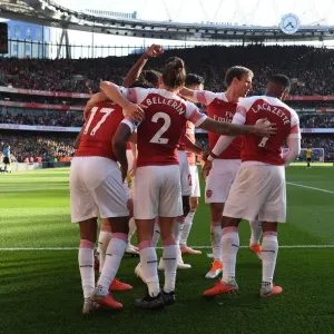 Arsenal's Star Trio: Ozil, Lacazette, Bellerin Celebrate First Goal (2018-19)