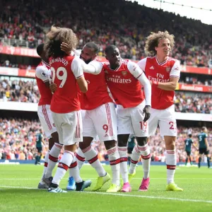 Arsenal FC Players Celebrating Second Goal Print