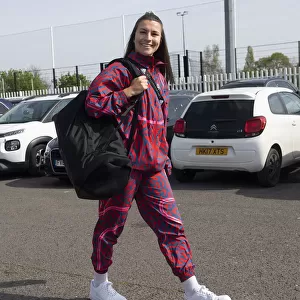 Arsenal's Steph Catley Arrives at Meadow Park Ahead of FA Cup Semi-Final vs Chelsea Women