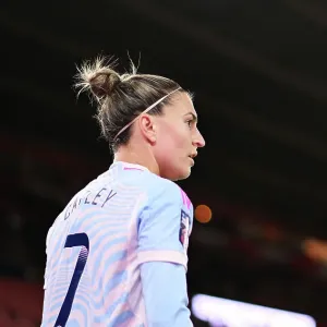 Arsenal's Steph Catley Readies for Corner Kick Against Southampton in FA Women's Continental Tyres League Cup Arsenal's Steph Catley Readies for Corner Kick Against Southampton in FA Women's Continental Tyres League Cup