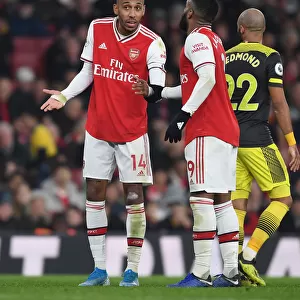 Arsenal's Strikers Aubameyang and Lacazette in Action against Southampton (2019-20)