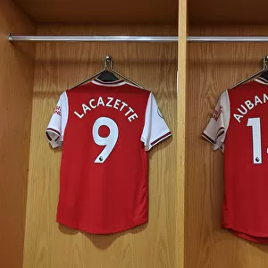 Arsenal's Strikers: Lacazette and Aubameyang Gear Up for Arsenal v Southampton (2019-20)