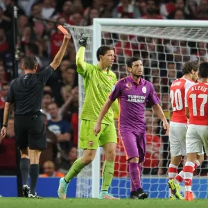 Arsenal's Szczesny Red-Carded by Rocchi in Champions League Clash vs. Galatasaray Arsenal's Szczesny Red-Carded by Rocchi in Champions League Clash vs. Galatasaray