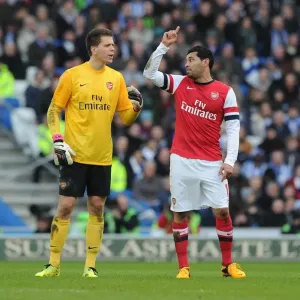 Arsenal's Szczesny and Santos Prepare for FA Cup Clash against Brighton & Hove Albion
