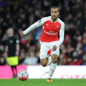 Arsenal's Theo Walcott in FA Cup Action: Arsenal vs Burnley at Emirates Stadium (January 2016)