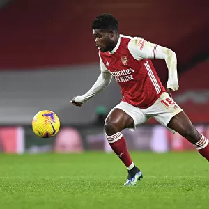 Arsenal's Thomas Partey in Action against Crystal Palace in Empty Emirates Stadium - Premier League 2021