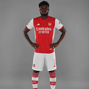 Arsenal's Thomas Partey Poses at 2021-22 First Team Photocall