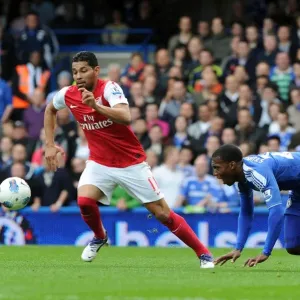 Arsenal's Thrilling 5-3 Comeback Victory over Chelsea in the Premier League: Andre Santos and Dean Sturridge Clash at Stamford Bridge, October 2011
