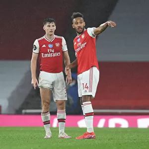 Arsenal's Tierney and Aubameyang in Action against Leicester City (2019-20)