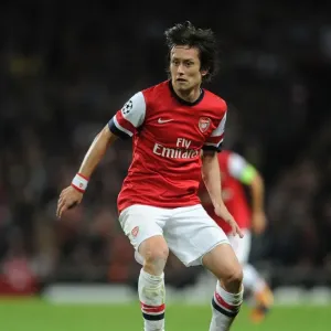 Arsenal's Tomas Rosicky in Action Against Borussia Dortmund, UEFA Champions League (2013)