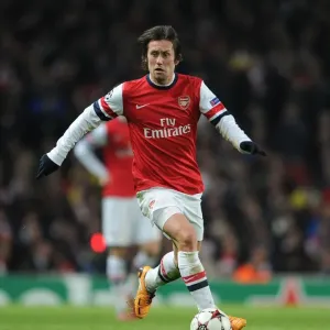Arsenal's Tomas Rosicky in Action against Olympique de Marseille, UEFA Champions League (2013) Arsenal's Tomas Rosicky in Action against Olympique de Marseille, UEFA Champions League (2013)
