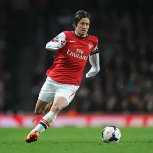 Arsenal's Tomas Rosicky in Action Against Swansea City (2013-14)