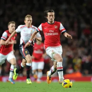 Arsenal's Tomas Rosicky Scores in 2:0 Victory over Liverpool, Barclays Premier League, Emirates Stadium (2013) Arsenal's Tomas Rosicky Scores in 2:0 Victory over Liverpool, Barclays Premier League, Emirates Stadium (2013)