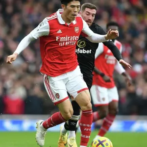 Arsenal's Tomiyasu in Action: Arsenal vs AFC Bournemouth, Premier League 2022-23 Arsenal's Tomiyasu in Action: Arsenal vs AFC Bournemouth, Premier League 2022-23