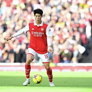 Arsenal's Tomiyasu in Action against Nottingham Forest (2022-23)