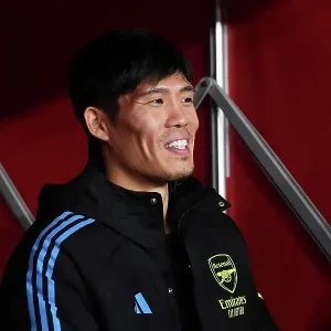 Arsenal's Tomiyasu Holds Breath: Tense Moment Before Arsenal vs West Ham United, Premier League 2023-24 Arsenal's Tomiyasu Holds Breath: Tense Moment Before Arsenal vs West Ham United, Premier League 2023-24
