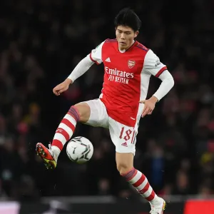 Arsenal's Tomiyasu Prepares for Carabao Cup Showdown Against Liverpool Arsenal's Tomiyasu Prepares for Carabao Cup Showdown Against Liverpool