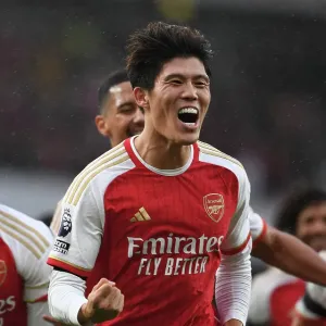 Arsenal's Tomiyasu Scores Fourth Goal in Emirates Victory over Sheffield United (2023-24) Arsenal's Tomiyasu Scores Fourth Goal in Emirates Victory over Sheffield United (2023-24)