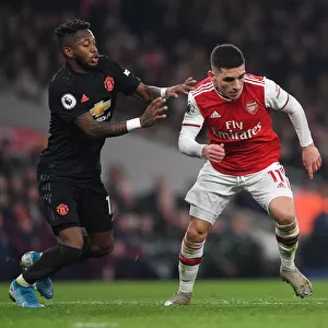 Arsenal's Torreira Clashes with Manchester United's Fred in Premier League Showdown