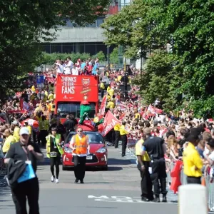 Arsenal's Triumph: The 2014 Trophy Parade in Islington Arsenal's Triumph: The 2014 Trophy Parade in Islington