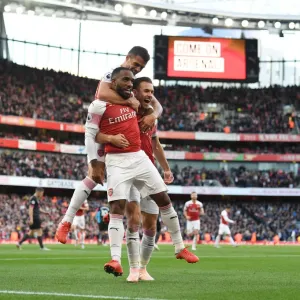 Arsenal's Triumph: Lacazette, Xhaka, Ramsey's Goals: A Celebratory Moment at Emirates Stadium (2018-19)