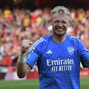 Arsenal's Triumph over Manchester United: Aaron Ramsdale's Emotional Victory Celebration (2023-24 Premier League)
