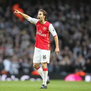 Arsenal's Triumph: Mathieu Flamini Leads the Gunners to a 3-0 FA Cup Victory over Newcastle United (January 2008)
