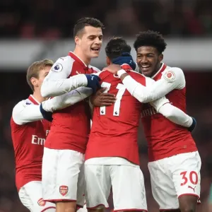 Arsenal's Triumph: Ozil, Xhaka, Maitland-Niles in Unison - Goal Celebration (2017-18) Arsenal's Triumph: Ozil, Xhaka, Maitland-Niles in Unison - Goal Celebration (2017-18)