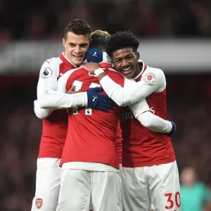 Arsenal's Triumph: Ozil, Xhaka, Maitland-Niles in Unison - Goal Celebration (2017-18)