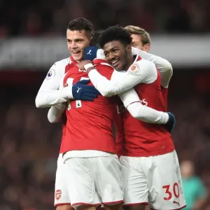 Arsenal's Triumph: Ozil, Xhaka, Maitland-Niles in Unison - Goal Celebration (2017-18)