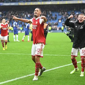 Arsenal's Triumph at Stamford Bridge: Saliba and Zinchenko's Jubilant Moment