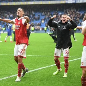 Arsenal's Triumph at Stamford Bridge: Saliba and Zinchenko's Jubilant Moment