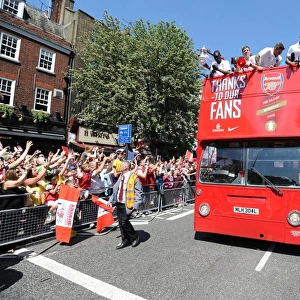 Arsenal's Triumphant FA Cup Parade through Islington, London (2014)