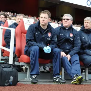 Arsenal's Triumphant Threesome: Wenger, Rice, and Lewin Celebrate FA Cup Victory over Huddersfield Town (2:1)