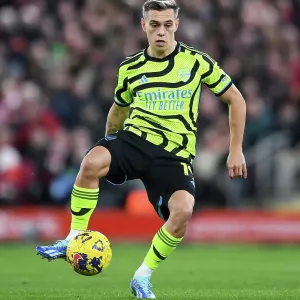 Arsenal's Trossard Faces Off Against Liverpool at Anfield (2023-24 Premier League) Arsenal's Trossard Faces Off Against Liverpool at Anfield (2023-24 Premier League)