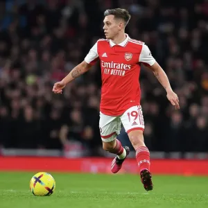 Arsenal FC Print of Leandro Trossard in Action Arsenal FC Print of Leandro Trossard in Action
