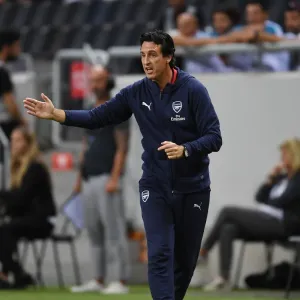 Arsenal's Unai Emery Coaches Team Against SS Lazio in 2018 Pre-Season Friendly Arsenal's Unai Emery Coaches Team Against SS Lazio in 2018 Pre-Season Friendly