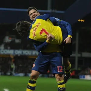 Arsenal's Unforgettable Goal Celebration: Giroud and Rosicky's Emotional Moment (2014-15)