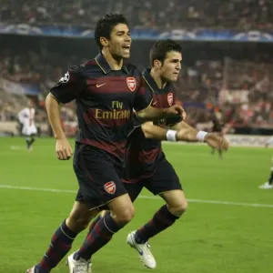 Arsenal's Unforgettable Triumph: Eduardo and Fabregas's Goal Celebration in Seville, UEFA Champions League (3:1) Arsenal's Unforgettable Triumph: Eduardo and Fabregas's Goal Celebration in Seville, UEFA Champions League (3:1)