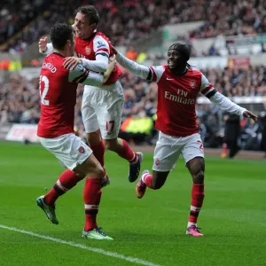 Arsenal's Unforgettable Triumph: Monreal, Giroud, and Gervinho's Goal Celebration (2012-13) Arsenal's Unforgettable Triumph: Monreal, Giroud, and Gervinho's Goal Celebration (2012-13)