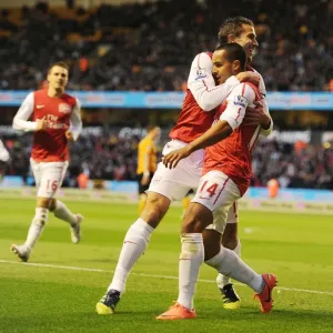 Arsenal's Unforgettable Victory: Walcott-van Persie's Dazzling Goal Celebration at Wolverhampton Wanderers, 2011-12 Premier League Arsenal's Unforgettable Victory: Walcott-van Persie's Dazzling Goal Celebration at Wolverhampton Wanderers, 2011-12 Premier League