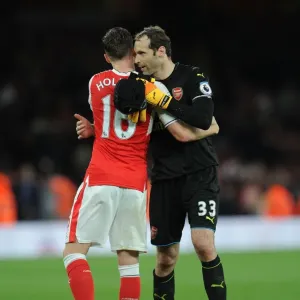 Arsenal's Unforgettable Victory Dance: Cech and Holding Celebrate Premier League Triumph over Sunderland