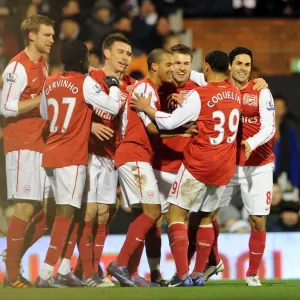 Arsenal's Unforgettable Victory: Koscielny's Goal Celebration (Fulham 2012)