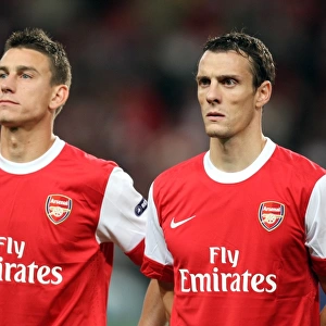 Arsenal's Unstoppable Defense: Koscielny and Squillaci Shine in 6-0 Victory over SC Braga (UEFA Champions League, Group H, Emirates Stadium, 2010)