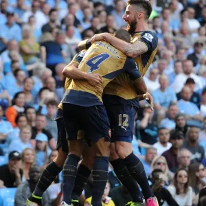 Arsenal's Unstoppable Duo: Sanchez and Giroud Celebrate Goals Against Manchester City (May 2016) Arsenal's Unstoppable Duo: Sanchez and Giroud Celebrate Goals Against Manchester City (May 2016)