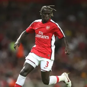 Arsenal's Unstoppable Force: Bacary Sagna Shines in 4-0 UEFA Champions League Victory over FC Twente, Emirates Stadium, 2008