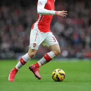 Arsenal's Unstoppable Force: Hector Bellerin in Action Against Aston Villa, Premier League 2014-15