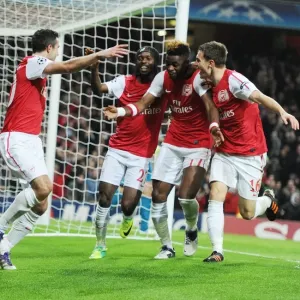 Arsenal's Van Persie Scores First Goal Against Borussia Dortmund in 2011-12 Champions League