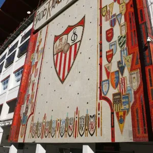 Arsenal's Victory: Arsenal Crest at Seville's Ramon Sanchez-Pizjuan Stadium during UEFA Champions League Match against Seville (3:1), Group H, November 2007 Arsenal's Victory: Arsenal Crest at Seville's Ramon Sanchez-Pizjuan Stadium during UEFA Champions League Match against Seville (3:1), Group H, November 2007