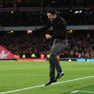 Arsenal's Victory: Mikel Arteta Celebrates as Arsenal Defeat Liverpool in the Premier League